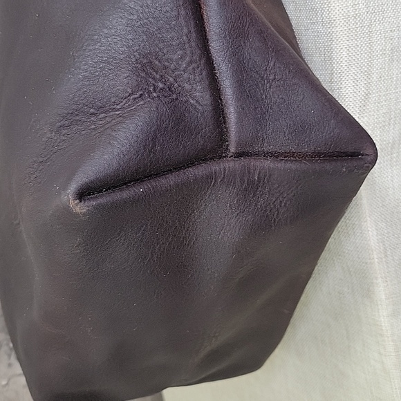 Anthropic Leathers Dark Brown Leather Tote Bag - Picture 9 of 13